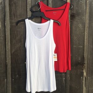 Red tank top & White tank top Style & Co., bundle